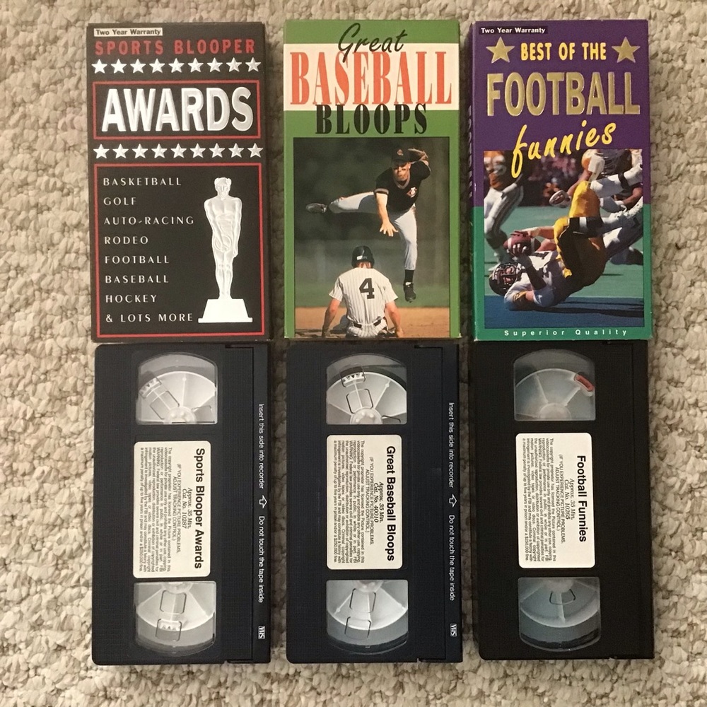 💥3/$10 Lot of 3 Sports Bloopers VHS - Picture 3 of 3